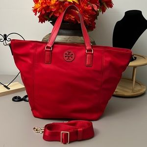 Tory Burch NWOT red zip tote (very large)